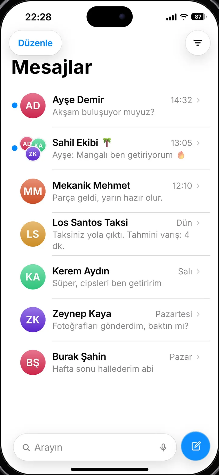Mesajlar